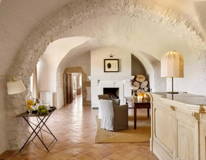 Cycling Catalonia Costa Brava Mas De Torrent Sitting Room Fireplace