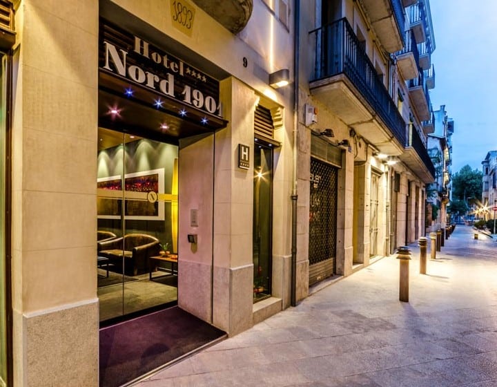 Cycling Girona Hotel Nord 1901 Entrance 1893 Pedestrian Street