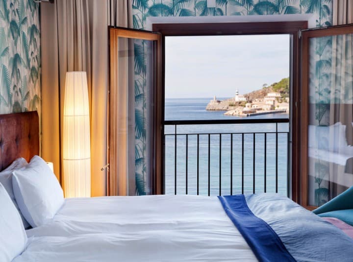 Cycling Mallorca Hotel Esplendido Soller Double Bedroom Seaview