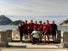 Cycling Crew at La Concha Bay – San Sebastián Stop on the Basque Tour